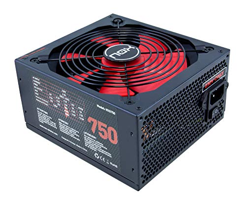 NOX NX 750W - NXS750 - 750-W-Netzteil, SLI&Crossfire-kompatibel, 140-mm-Lüfter, ultraleise, Multi-GPU-kompatibel, aktive PFC, schwarz von NOX XTREME PRODUCTS