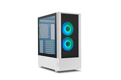 NOX XTREME PRODUCTS HUMMER NEMESIS - Mid-Tower Micro ATX;ATX, Front und Seite aus gehärtetem Glas, unendliche ARGB-LED-Lüfter, bis zu 8 Lüfter, große Grafik, USB 3.0, weiß von NOX XTREME PRODUCTS