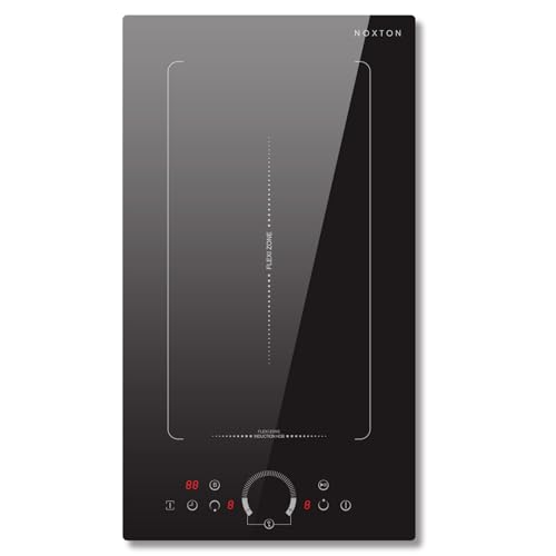 NOXTON Domino Induktionskochfeld Flexzone 2 Platten mit Runder Schieberegler, Induktionsfeld 2 Zonen mit Stecker, Kochfeld 30 cm Einbau mit Timer, Sicherheitsschloss, 220-240V, 3500W, Kein Stecker NOXTON Domino Induktionskochfeld Flexzone 2 Platten mit Runder Schieberegler, Induktionsfeld 2 Zonen mit Stecker, Kochfeld 30 cm Einbau mit Timer, Sicherheitsschloss, 220-240V, 3500W, Kein Stecker von NOXTON
