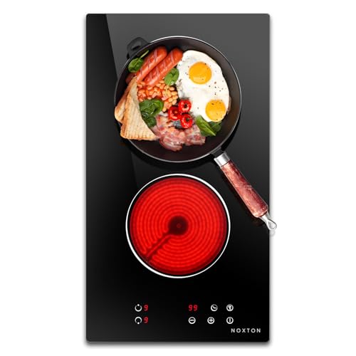 NOXTON Domino Keramik Kochfeld 2 Platten, Glaskiramikkochfeld 30 cm Einbau, Herdplatte 2 Kochfelder mit Touch-Steuerung, Kindersicherung, Timer, 3000 W, kein Stecker, nur einphasiger Anschluss NOXTON Domino Keramik Kochfeld 2 Platten, Glaskiramikkochfeld 30 cm Einbau, Herdplatte 2 Kochfelder mit Touch-Steuerung, Kindersicherung, Timer, 3000 W, kein Stecker, nur einphasiger Anschluss von NOXTON