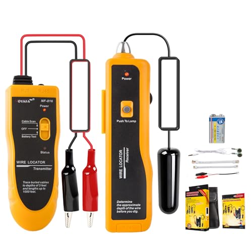 NOYAFA nf-816-c Underground Kabel Draht Locator Locate Pet Zaun, Sprinkler Control, Metall-Rohre, Drähte, Telefon Draht, Koax-Kabel mit Kopfhörer von NOYAFA
