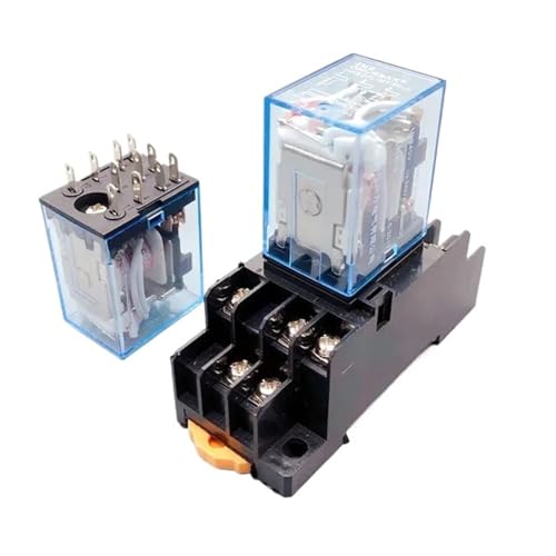 1 STÜCKE HH53P MY3NJ Kleines Elektromagnetisches Zwischenrelais Mit Basis 11Pin 3NO 3NC 5A 110 220VAC 12 24VDC(Has socket,1pcs DC24V) von NOZLIHMH