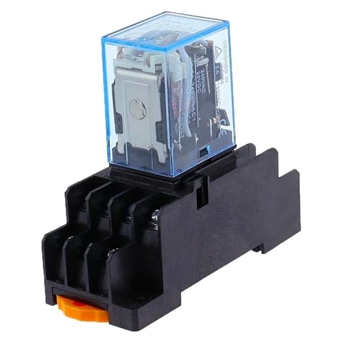 1 STÜCKE MY4 Elektromagnetisches Relais Leistungsrelais DC12V DC24V AC110V AC220V Spule 4NO 4NC Schiene 14 Pins mit Basis(DC,6V) von NOZLIHMH