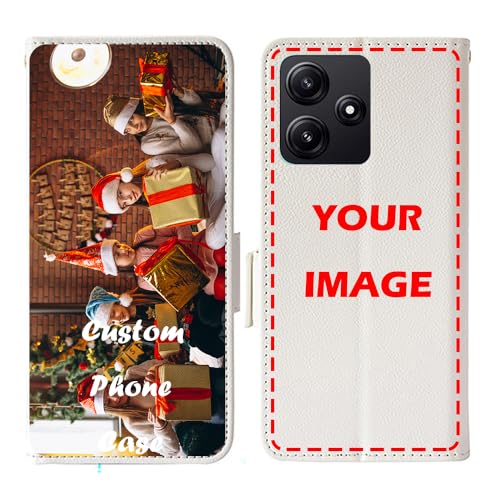 NP-Caser Personalisierte Handyhülle für das Xiaomi Redmi 13C Individuelle Foto-Text-Wallet-Hülle als Geschenk für Freund, Freundin, Sohn oder Tochter, HD-Druck. von NP-Caser