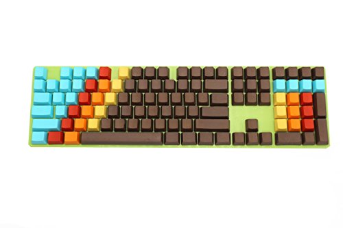 108 Tasten 1976 gemischte Farben, OEM-Profil, dicke PBT gefärbte Tastenkappen für MX-Switches mechanische Tastatur (nur Tastenkappe) (blanko) von NPKC