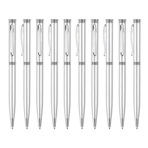 NPXUAMTJ 10pcs Metall Kugelschreiber Twist Zum Öffnen/Schließen Von Metall Signierstift Mit Stift Clip Office Signing Pen Business Geschenkstift von NPXUAMTJ