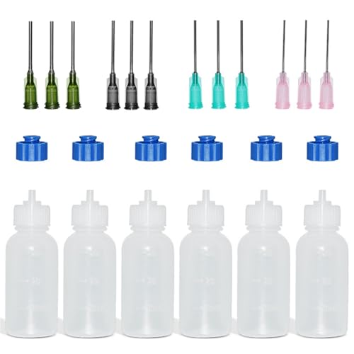 NPXUAMTJ 30 Nadel Tip Kleber Applikatoren Flasche Mit Trichter Für Papierquilling Scrapbooking Paper Craft Tool von NPXUAMTJ