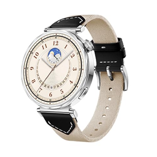 NPXUAMTJ Upgrades Leder Und Nylon Armband Gemischtes Leder Nylon Gurt Multifunktions Smartwatch Gurt Anspruchsvoll von NPXUAMTJ