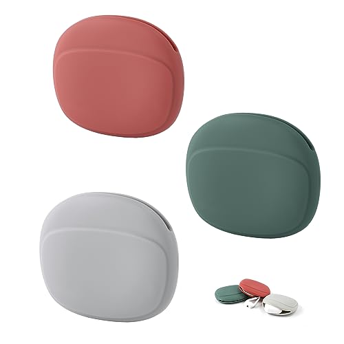 3 Stück Silikon-Kopfhörer-Organizer, Weiches Silikon Mini Aufbewahrungstasche Kabel Organizer Ohrhörer-Halterung Mini-Aufbewahrungstasche Mini-Schlüsselbox, 3 Farben von NQEUEPN