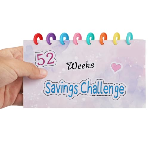 Geldspar Challenge Binder, Sparordner 52 Wochen Geldspar Challenge Karten Sparordner 52 Wochen Spar-Challenge für Budgetplaner und Geldsparen von NQEUEPN