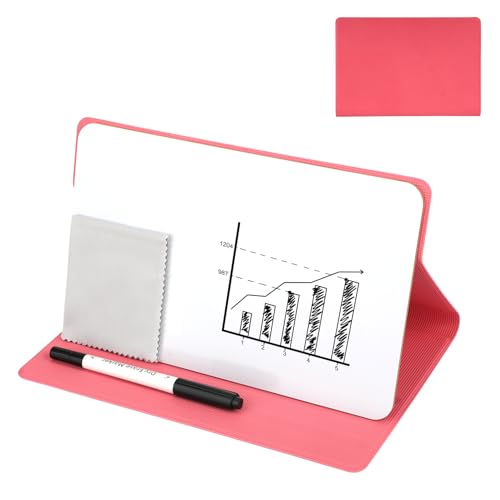 Tragbares Kleines Whiteboard, Wiederverwendbares Whiteboard mit Ständer mit Abwischbarem Stifttuch Magnetisches Whiteboard Zum Zeichnen für Büro Meetings Geschäft Zuhause von NQEUEPN