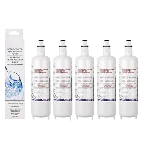 1–5 Stück Kühlschrank-Wasserfilter-Ersatzkartusche – kompatibel mit LG LT700P, ADQ36006101, LFX28968ST, LFXS30766S, Kenmore 9690, hocheffiziente Filtration(5psc) von NRDHGS