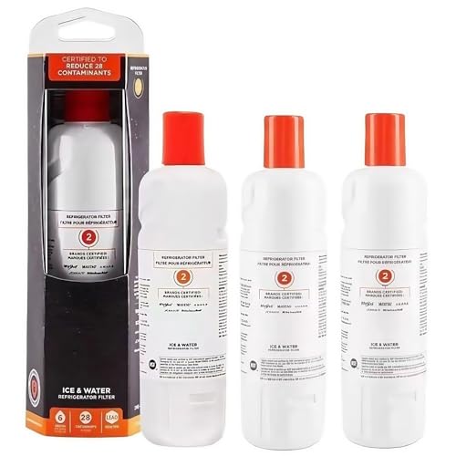 1–5 Stück kompatibel mit Everydrop EDR2RXD1 Kühlschrank-Filterelement – ​​kompatibel mit Whirlpool Ice Water Filter 2, Everydrop Element W10413645A, WRF989SDAB, hocheffiziente Filtration(3 PCS) von NRDHGS