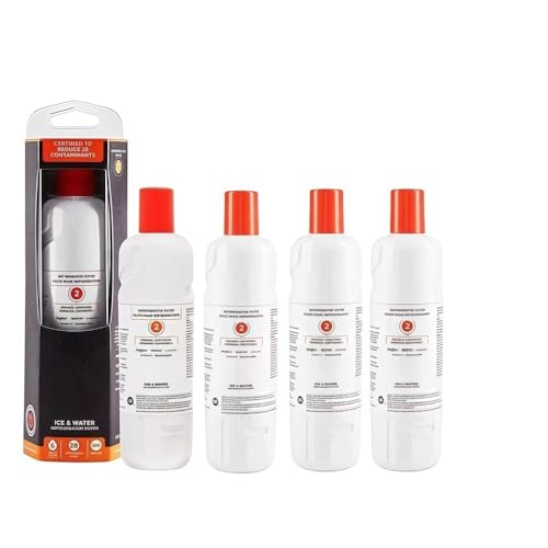 1–5 Stück kompatibel mit Everydrop EDR2RXD1 Kühlschrank-Filterelement – ​​kompatibel mit Whirlpool Ice Water Filter 2, Everydrop Element W10413645A, WRF989SDAB, hocheffiziente Filtration(4pcs) von NRDHGS