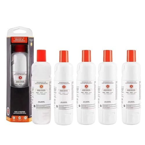 1–5 Stück kompatibel mit Everydrop EDR2RXD1 Kühlschrank-Filterelement – ​​kompatibel mit Whirlpool Ice Water Filter 2, Everydrop Element W10413645A, WRF989SDAB, hocheffiziente Filtration(5psc) von NRDHGS