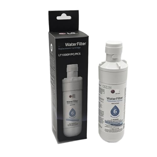 1 Stück/6 Stück Ersatz-Kühlschrank-Wasserfilter – kompatibel mit LG LT1000P, ADQ74793501, ADQ74793502, MDJ64844601, 46-9980, 9980, effiziente Reinigung, gesundes Trinkwasser(2psc) von NRDHGS