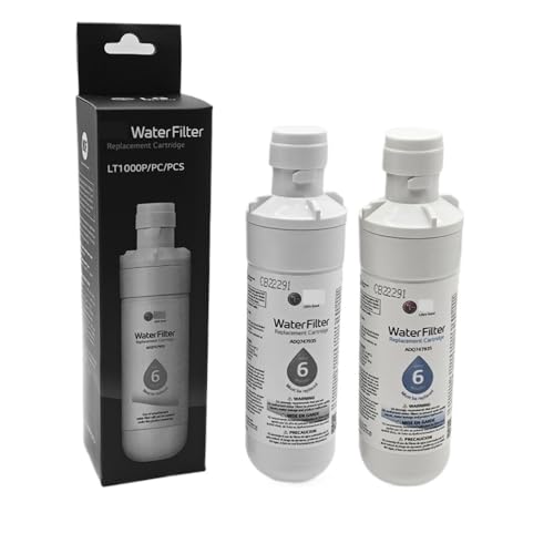 1 Stück/6 Stück Ersatz-Kühlschrank-Wasserfilter – kompatibel mit LG LT1000P, ADQ74793501, ADQ74793502, MDJ64844601, 46-9980, 9980, effiziente Reinigung, gesundes Trinkwasser(3 PCS) von NRDHGS