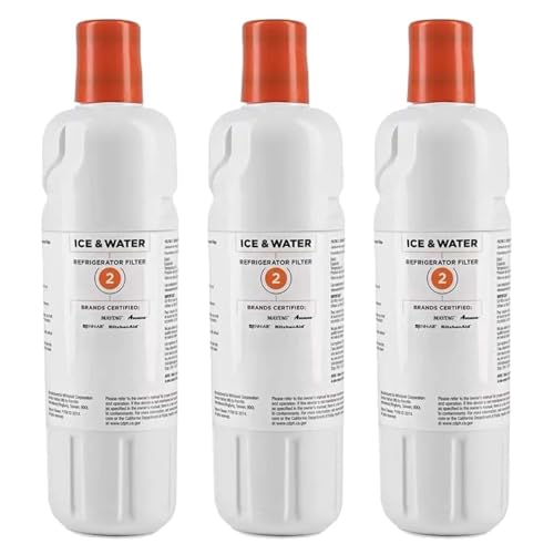 Ersatz kompatibel mit Whirlpool-Kühlschrank-Wasserfilter 2 – for EDR2RXD1, Element W10413645A, WRF989SDAB, hocheffiziente Filterung, gesundes Trinkwasser(3 PCS) von NRDHGS