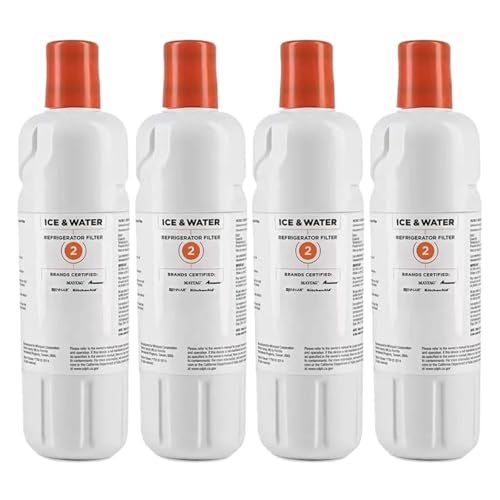 Ersatz kompatibel mit Whirlpool-Kühlschrank-Wasserfilter 2 – for EDR2RXD1, Element W10413645A, WRF989SDAB, hocheffiziente Filterung, gesundes Trinkwasser(4Pcs) von NRDHGS