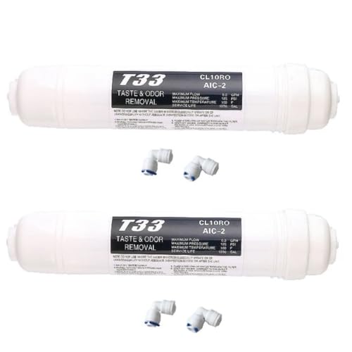 Kompatibel mit Waternoble T33 Post-Aktivkohle-Umkehrosmose-Wasserfilter – reduziert Gerüche und Geschmack, passt auf Kühlschrank-Wasserschlauch mit 1/4 Zoll, hocheffiziente Filtration Kompatibel mit Waternoble T33 Post-Aktivkohle-Umkehrosmose-Wasserfilter – reduziert Gerüche und Geschmack, passt auf Kühlschrank-Wasserschlauch mit 1/4 Zoll, hocheffiziente Filtration von NRDHGS