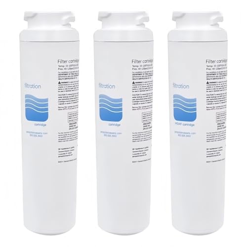 Kühlschrank-Wasserfilter (3-in-1), kompatibel mit GE MSWF SmartWater 101820A, 101821B, RWF1500A, Ersatzkartusche｜Hocheffiziente Filtration｜Lange Lebensdauer(3 PCS) von NRDHGS