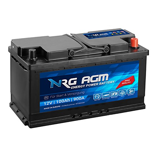 NRG AGM Autobatterie 100Ah 900A/EN 12V Start Stop Plus VRLA Batterie statt 92Ah 95Ah von NRG PREMIUM