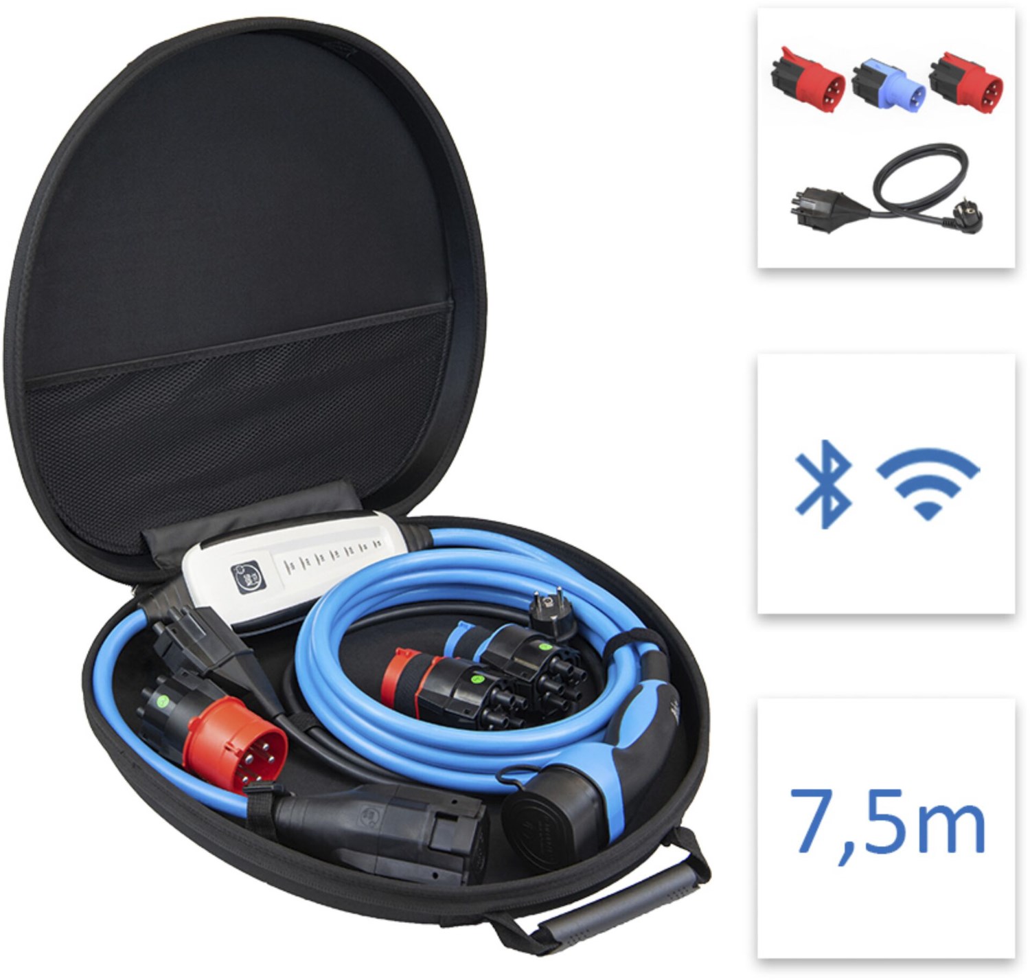 Optimal GSM WLAN Set 32A (7,5m) Ladestation/Wallbox inkl. Adapter und Tasche von NRGkick
