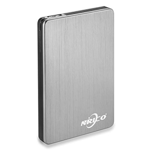 NRICO Externe Festplatte, 320 GB, USB 3.0, HDD, 6,3 cm (2,5 Zoll), kompatibel für PC, Mac, Desktop, PS4 (320 GB, Grau) von NRICO