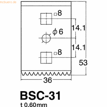 NT Ersatzklinge für Schaber BSC 31P 36mm VE=2 Stück von NT