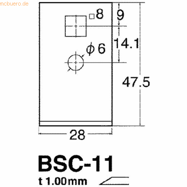 NT Ersatzklingen für Schaber BSC 11P 28mm VE=2 Stück von NT