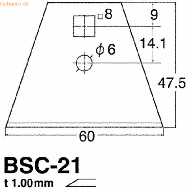 NT Ersatzklingen für Schaber BSC 21P 60mm VE=2 Stück von NT