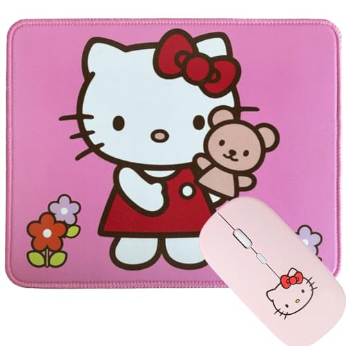 NTSEOT Hello Kitty Mauspad, niedliches Schreibtischzubehör, Hello Kitty Stuff, Kawaii-Mauspads für Schreibtisch, Computer, Laptop, Hello Kitty-Geschenke für Frauen, Mädchen, rosa, rutschfeste NTSEOT Hello Kitty Mauspad, niedliches Schreibtischzubehör, Hello Kitty Stuff, Kawaii-Mauspads für Schreibtisch, Computer, Laptop, Hello Kitty-Geschenke für Frauen, Mädchen, rosa, rutschfeste von NTSEOT