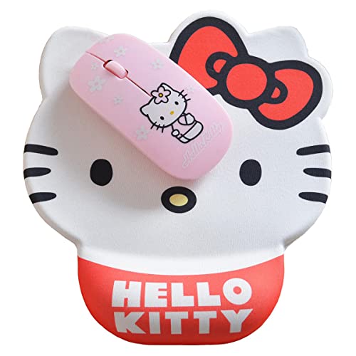 Niedliches Hello Kitty Mauspad Mit Handgelenkstütze - Ergonomisches Schreibtischzubehör, Bürobedarf, Kawaii-Design für Büro, Computer, Laptop Niedliches Hello Kitty Mauspad Mit Handgelenkstütze - Ergonomisches Schreibtischzubehör, Bürobedarf, Kawaii-Design für Büro, Computer, Laptop von NTSEOT