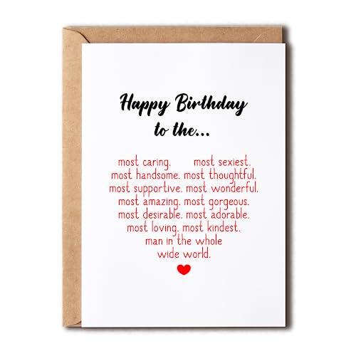 NTVShop Happy Birthday Karte – Lustige Glückwunschkarte – Romantische Liebeskarte – Süße Geburtstagskarte für Ehemann Freund NTVShop Happy Birthday Karte – Lustige Glückwunschkarte – Romantische Liebeskarte – Süße Geburtstagskarte für Ehemann Freund von NTVShop