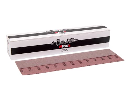 NTools DWS - Netz-Schleifstreifen 70 x 420 mm mit P400 Körnung | 50 Stück Schleifgitter 420mm | Schleifnetz 420mm für Handschleifer mit Absaugung und Handschleifblock von NTools