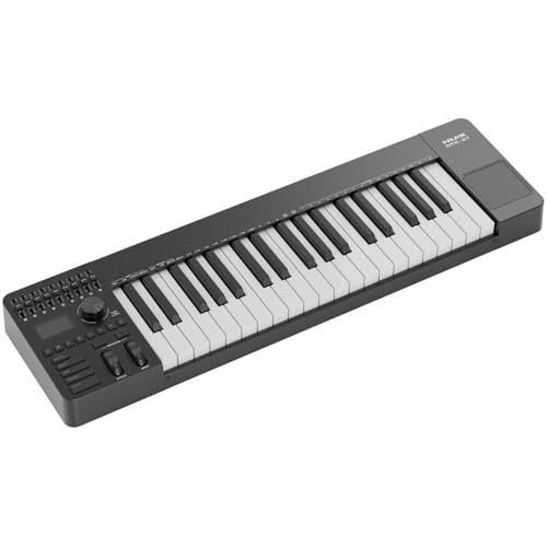 NU-X NTK-37 MIDI-Steuerungstastatur mit 37 Tasten, 3 Oktaven, Desktop-freundlicher multifunktionaler MIDI-Controller, Cubase LE im Lieferumfang enthalten, halbgewichtete Tasten, Pitch- und NU-X NTK-37 MIDI-Steuerungstastatur mit 37 Tasten, 3 Oktaven, Desktop-freundlicher multifunktionaler MIDI-Controller, Cubase LE im Lieferumfang enthalten, halbgewichtete Tasten, Pitch- und von NU-X