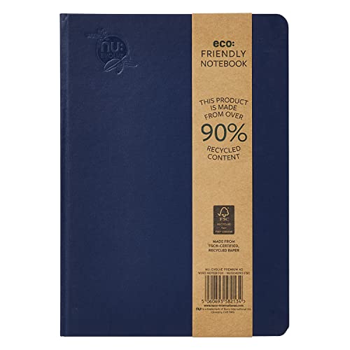 NU: Notizbücher Evolve Premium Range – marineblaues B5-Notizbuch – gebundenes Notizbuch – recycelte Notizbücher – Eco Stationery – 120 Seiten von NU: