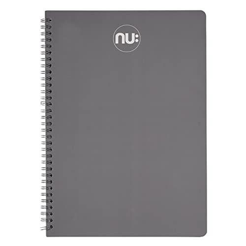 NU: Notizbücher – Spectrum Autumnal Range – graues Tagebuch-Notizbuch – Spiralblock – A4-Notizblock – 150 Seiten von NU: