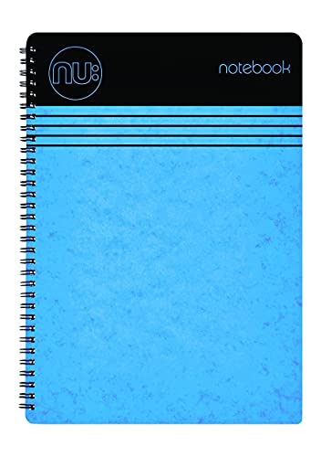 Nu Craze Notizbuch, A5, Spiralbindung, 110 Seiten, 80 g/m², FSC-Papier, Blau von NU