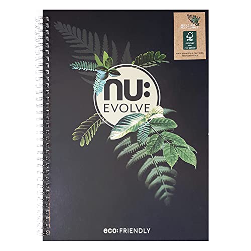 Nu Notebooks - Evolve Range - Recyceltes Notizbuch - A4 Notizbuch - Drahtgebundenes Notizbuch - Schreibwaren-Notizbücher - Professioneller Notizblock - 120 Seiten Nu Notebooks - Evolve Range - Recyceltes Notizbuch - A4 Notizbuch - Drahtgebundenes Notizbuch - Schreibwaren-Notizbücher - Professioneller Notizblock - 120 Seiten von NU