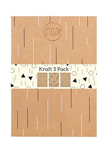 Nu: nu003868 Kraft A5 Vereitelt Notebook (Pack von 3) von NU