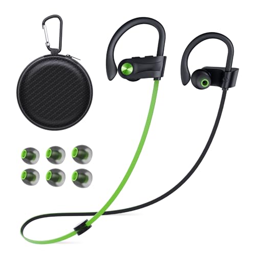 NUASI Bluetooth Kopfhörer, Kopfhörer Kabellos Bluetooth mit Bluetooth 5.3, Bluetooth Kopfhörer Sport Deep Bass Stereo, IPX7 Wasserdicht, Bluetooth Kopfhörer in Ear zum Joggen Trainieren, Grün NUASI Bluetooth Kopfhörer, Kopfhörer Kabellos Bluetooth mit Bluetooth 5.3, Bluetooth Kopfhörer Sport Deep Bass Stereo, IPX7 Wasserdicht, Bluetooth Kopfhörer in Ear zum Joggen Trainieren, Grün von NUASI