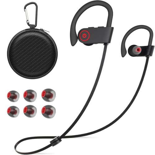 NUASI Bluetooth Kopfhörer, Kopfhörer Kabellos Bluetooth mit Bluetooth 5.3, Bluetooth Kopfhörer Sport Deep Bass Stereo, IPX7 Wasserdicht, Bluetooth Kopfhörer in Ear zum Joggen Trainieren, Schwarz NUASI Bluetooth Kopfhörer, Kopfhörer Kabellos Bluetooth mit Bluetooth 5.3, Bluetooth Kopfhörer Sport Deep Bass Stereo, IPX7 Wasserdicht, Bluetooth Kopfhörer in Ear zum Joggen Trainieren, Schwarz von NUASI