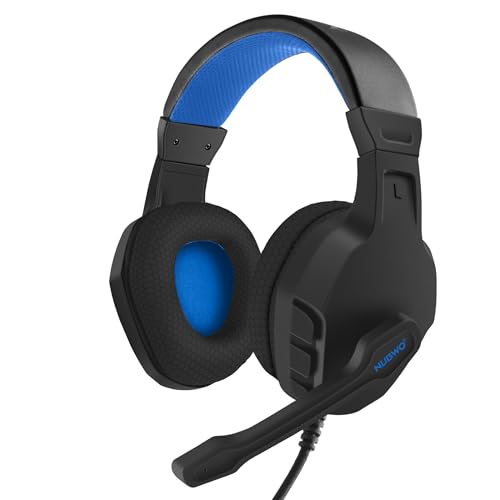 NUBWO U3 Gaming-Headset mit Mikrofon für PC, PS4, PS5, Xbox1, Mac, Switch, kabelgebundene Over-Ear-Gaming-Kopfhörer mit Mikrofon, klarer Anruf, leicht & Inline-Steuerung, Blau NUBWO U3 Gaming-Headset mit Mikrofon für PC, PS4, PS5, Xbox1, Mac, Switch, kabelgebundene Over-Ear-Gaming-Kopfhörer mit Mikrofon, klarer Anruf, leicht & Inline-Steuerung, Blau von NUBWO