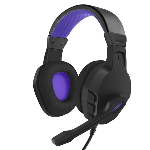 NUBWO U3 Gaming-Headset mit Mikrofon für PC, PS4, PS5, Xbox1, Mac, Switch, kabelgebundene Over-Ear-Gaming-Kopfhörer mit Mikrofon, klarer Anruf, leicht & Inline-Steuerung, Lila NUBWO U3 Gaming-Headset mit Mikrofon für PC, PS4, PS5, Xbox1, Mac, Switch, kabelgebundene Over-Ear-Gaming-Kopfhörer mit Mikrofon, klarer Anruf, leicht & Inline-Steuerung, Lila von NUBWO