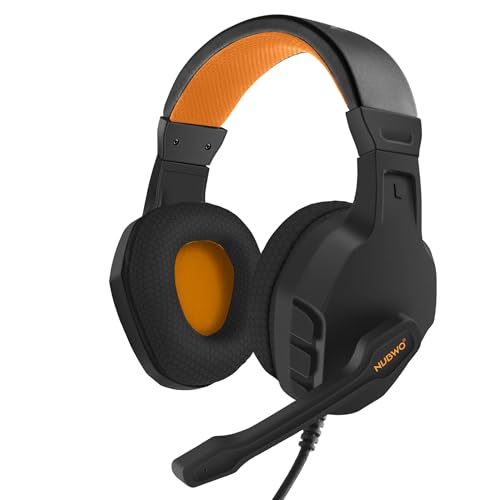 NUBWO U3 Gaming-Headset mit Mikrofon für PC, PS4, PS5, Xbox1, Mac, Switch, kabelgebundene Over-Ear-Gaming-Kopfhörer mit Mikrofon, klarer Anruf, leicht & Inline-Steuerung, Orange NUBWO U3 Gaming-Headset mit Mikrofon für PC, PS4, PS5, Xbox1, Mac, Switch, kabelgebundene Over-Ear-Gaming-Kopfhörer mit Mikrofon, klarer Anruf, leicht & Inline-Steuerung, Orange von NUBWO