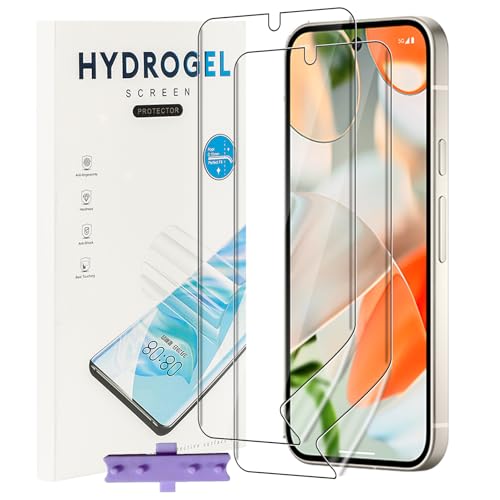 NUCNOK 2 Stück Schutzfolie für Google Pixel 9/Pixel 9 Pro,Weiche Flexibilität Hydrogel Folie mit Positionierhilfe,Fingerabdruck-ID Unterstützen,Kratzfest Keine Blasen von NUCNOK