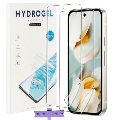 NUCNOK 2 Stück Schutzfolie für Google Pixel 9A,Weiche Flexibilität Hydrogel Folie mit Positionierhilfe,Fingerabdruck-ID Unterstützen,Kratzfest Keine Blasen von NUCNOK