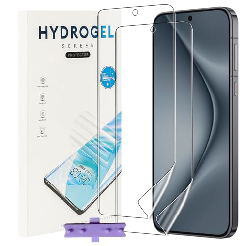 NUCNOK 2 Stück Schutzfolie für Huawei Pura 70 Pro/Pura 70 Ultra,Weiche Flexibilität Hydrogel Folie mit Positionierhilfe,Fingerabdruck-ID Unterstützen,Kratzfest Keine Blasen von NUCNOK