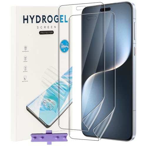NUCNOK 2 Stück Schutzfolie für Honor Magic 7 Pro,Weiche Flexibilität Hydrogel Folie mit Positionierhilfe,Fingerabdruck-ID Unterstützen,Kratzfest Keine Blasen von NUCNOK